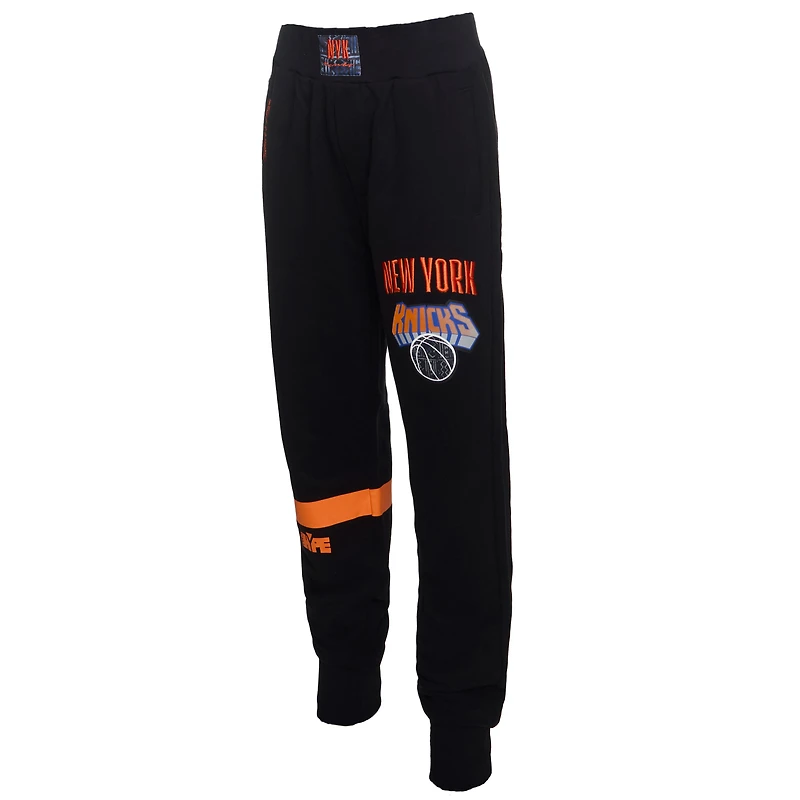 Men's NBA x Two Hype  Black New York Knicks Culture & Hoops Collection Premium Jogger Pants