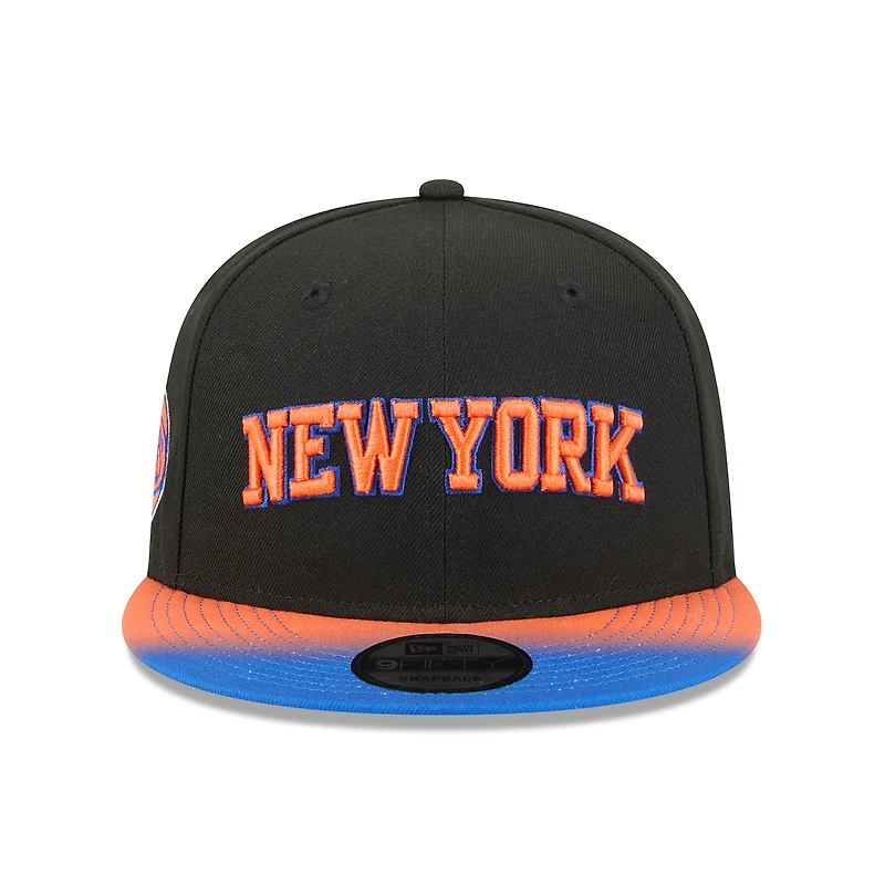 Men's New Era Black/Blue New York Knicks Jersey Hook Statement Edition 9FIFTY Snapback Hat