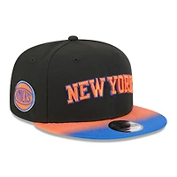 Men's New Era Black/Blue New York Knicks Jersey Hook Statement Edition 9FIFTY Snapback Hat