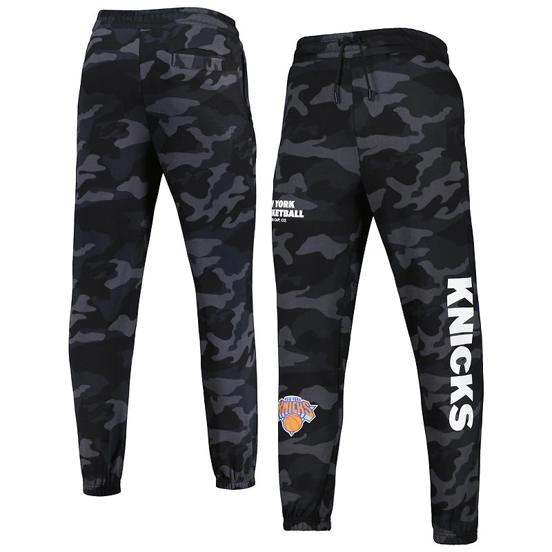 Pantalon de jogging ton sur des New York Knicks Era pour homme, noir/camouflage