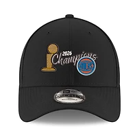 Casquette ajustable New Era noire pour homme New York Knicks, champions des finales NBA 2026 (9FORTY)