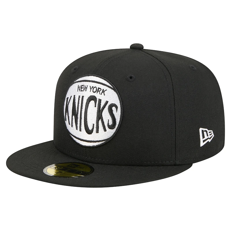 Casquette ajustée New Era 59FIFTY noire pour homme, York Knicks