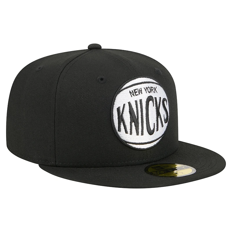 Casquette ajustée New Era 59FIFTY noire pour homme, York Knicks