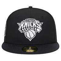 Men's New Era Black York Knicks Active Ballistic Nylon Visor 59FIFTY Fitted Hat