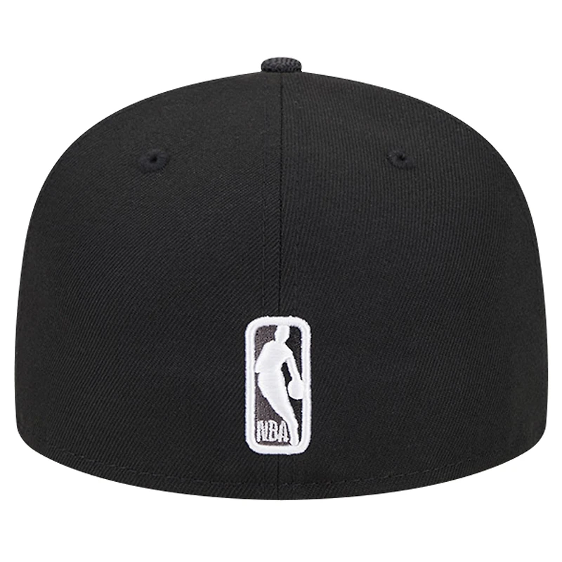 Men's New Era Black York Knicks Active Ballistic Nylon Visor 59FIFTY Fitted Hat