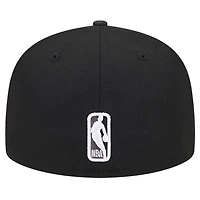 Men's New Era Black York Knicks Active Ballistic Nylon Visor 59FIFTY Fitted Hat
