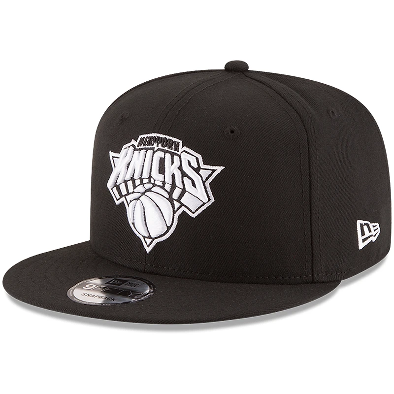 Casquette ajustable Snapback 9FIFTY avec logo noir et blanc des New York Knicks New Era pour homme