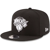 Casquette ajustable Snapback 9FIFTY avec logo noir et blanc des New York Knicks New Era pour homme