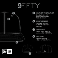 Men's New Era Black New York Knicks Black & White Logo 9FIFTY Adjustable Snapback Hat
