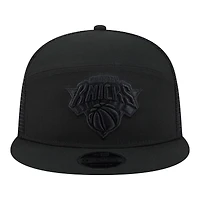 Men's New Era  Black New York Knicks Block Split Panel 9FIFTY Snapback Hat