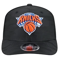 Men's New Era Black New York Knicks Camo 9SEVENTY Perforated Adjustable Hat