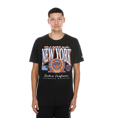 Men's New Era Black York Knicks Classic Crest T-Shirt