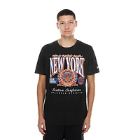 Men's New Era Black York Knicks Classic Crest T-Shirt