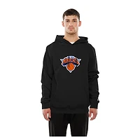 Sweat à capuche New Era noir pour homme, logo York Knicks devant et derrière