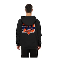 Sweat à capuche New Era noir pour homme, logo York Knicks devant et derrière
