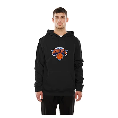 Men's New Era Black York Knicks Front Back Logo Hoodie