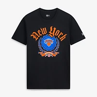 Men's New Era Black York Knicks Gothic Crest T-Shirt