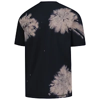 Men's New Era  Black York Knicks Injection Bleached Out Raw Edge Oversized T-Shirt