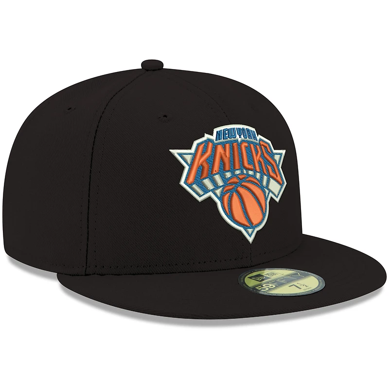 Casquette ajustée 59FIFTY des New York Knicks Era pour homme aux couleurs officielles de l'équipe noire