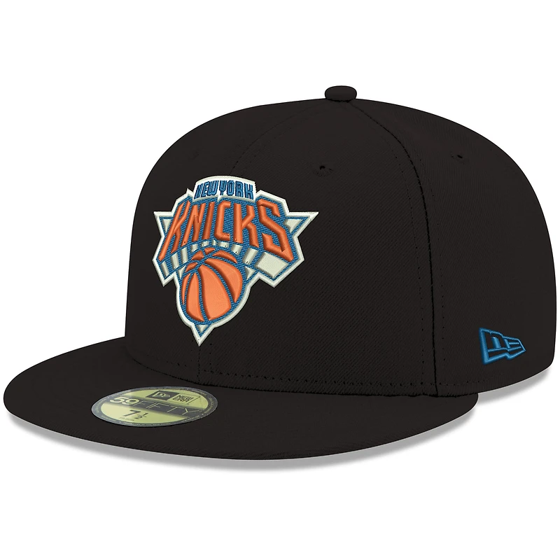 Casquette ajustée 59FIFTY des New York Knicks Era pour homme aux couleurs officielles de l'équipe noire