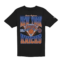 T-shirt New Era noir pour homme, style rétro des Knicks de York