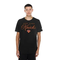 T-shirt New Era noir pour homme, logo York Knicks