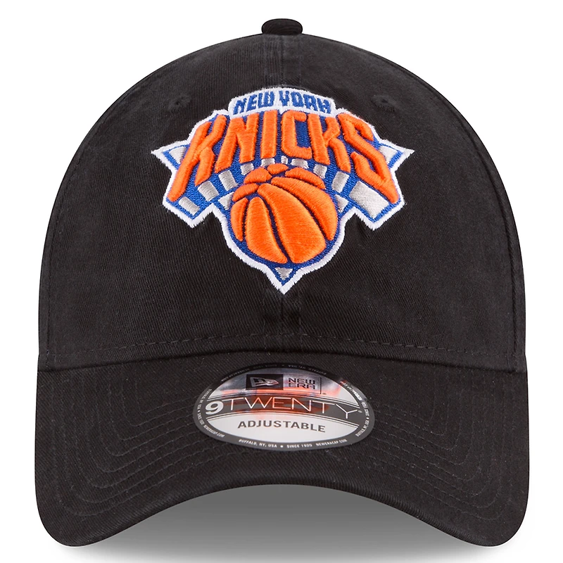 Casquette réglable New Era noire des New York Knicks Team 2.0 9TWENTY pour hommes