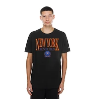 T-shirt noir New Era pour homme avec logo des York Knicks