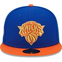 Men's New Era Blue/Orange York Knicks Gameday Gold Pop Stars 59FIFTY Fitted Hat