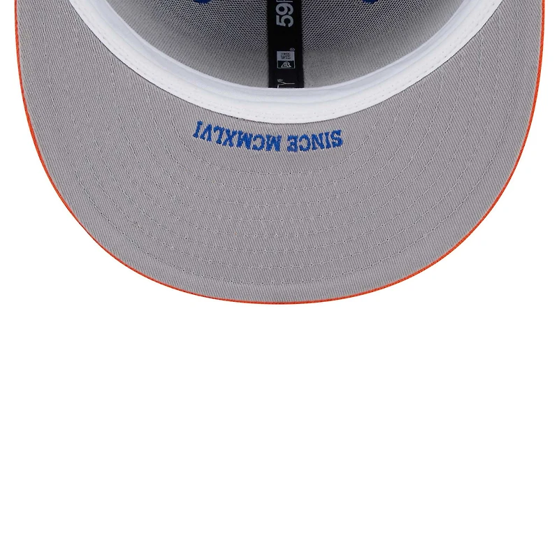 Men's New Era Blue/Orange York Knicks Gameday Gold Pop Stars 59FIFTY Fitted Hat