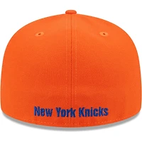 Men's New Era Blue/Orange York Knicks Gameday Wordmark 59FIFTY Fitted Hat
