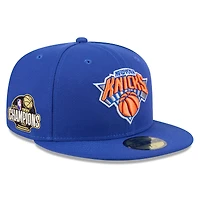 Men's New Era Blue York Knicks 2026 NBA Finals Champions 59FIFTY Fitted Hat
