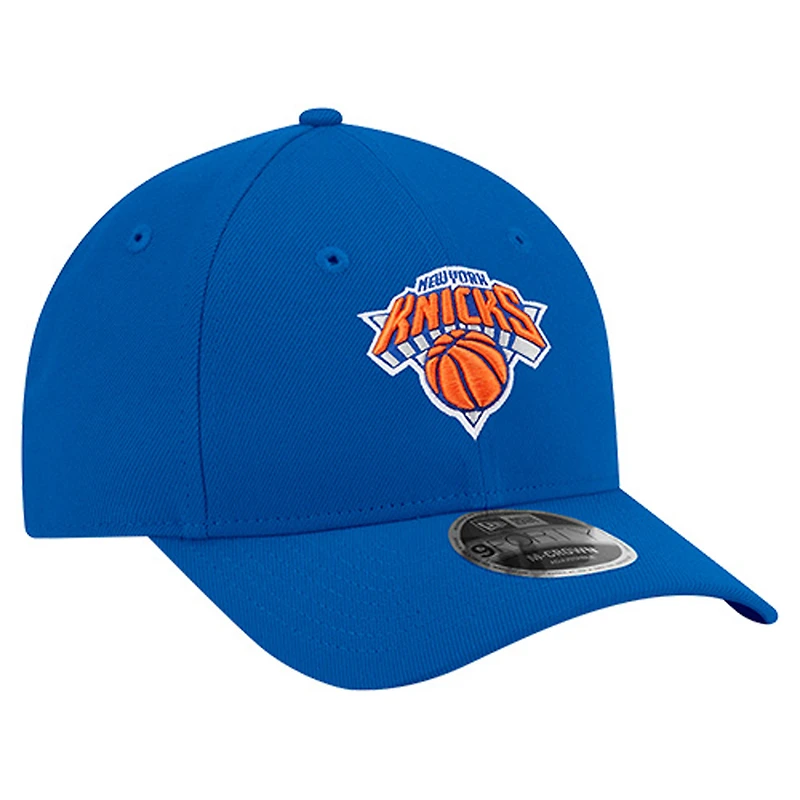 Men's New Era Blue New York Knicks 9FORTY Stock M-Crown Adjustable Hat