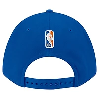 Men's New Era Blue New York Knicks 9FORTY Stock M-Crown Adjustable Hat