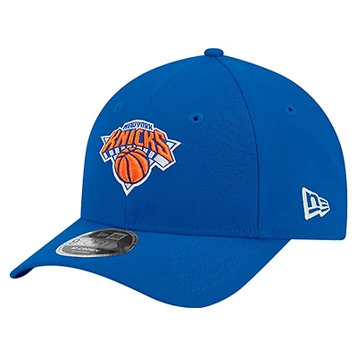 Men's New Era Blue New York Knicks 9FORTY Stock M-Crown Adjustable Hat