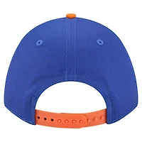Men's New Era  Blue New York Knicks Bold Arch COOLERA 9FORTY A-Frame M-Crown Adjustable Hat