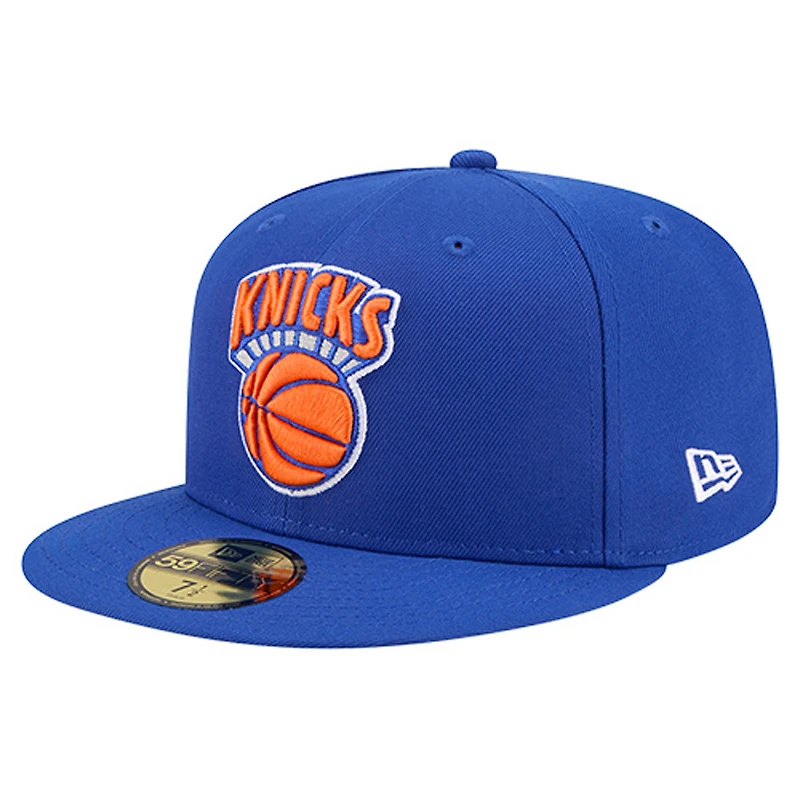 Men's New Era  Blue York Knicks Core Logo 59FIFTY Fitted Hat