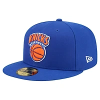 Men's New Era  Blue York Knicks Core Logo 59FIFTY Fitted Hat