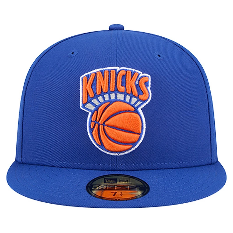Men's New Era  Blue York Knicks Core Logo 59FIFTY Fitted Hat