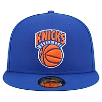 Men's New Era  Blue York Knicks Core Logo 59FIFTY Fitted Hat