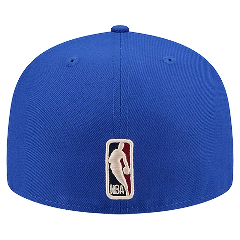 Men's New Era  Blue York Knicks Core Logo 59FIFTY Fitted Hat