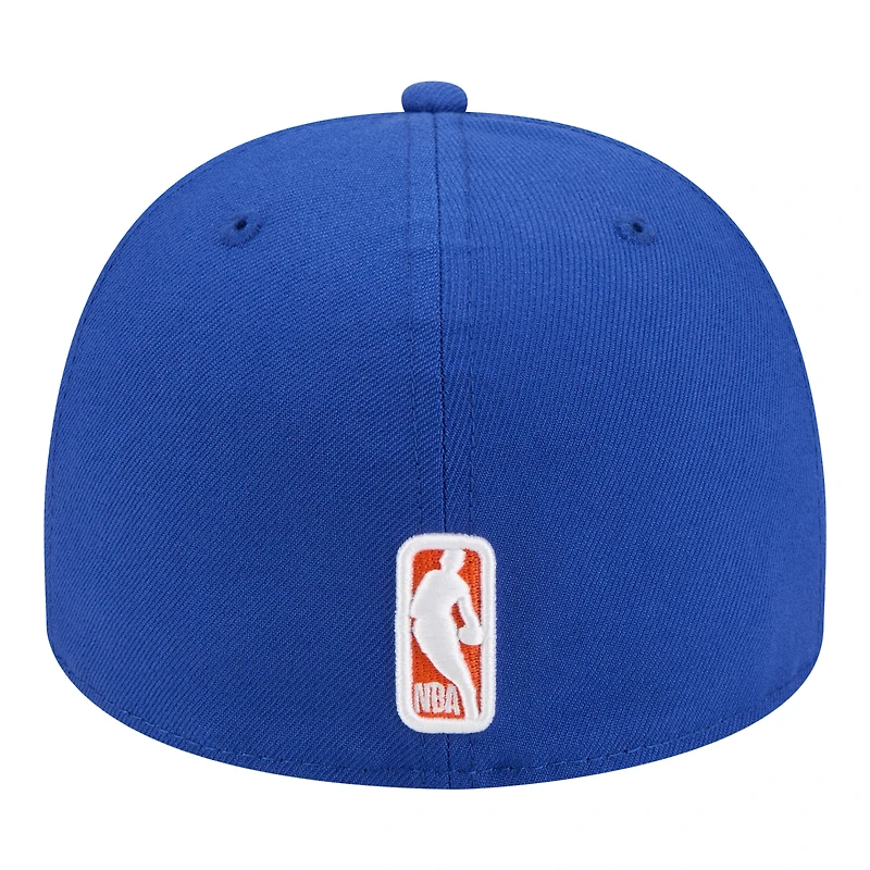 Casquette ajustée New Era 59FIFTY bleue pour homme, logo York Knicks Injection Cartoon, style A-Frame
