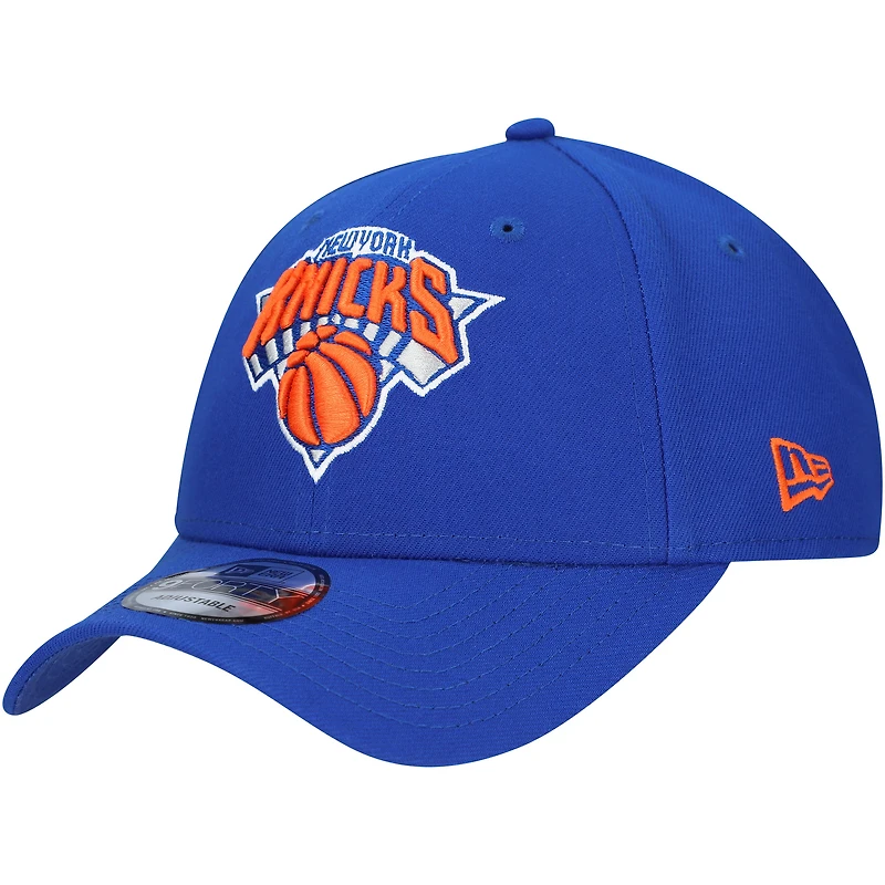 Casquette ajustable 9FORTY pour homme New Era Blue New York Knicks Couleur officielle de l'équipe