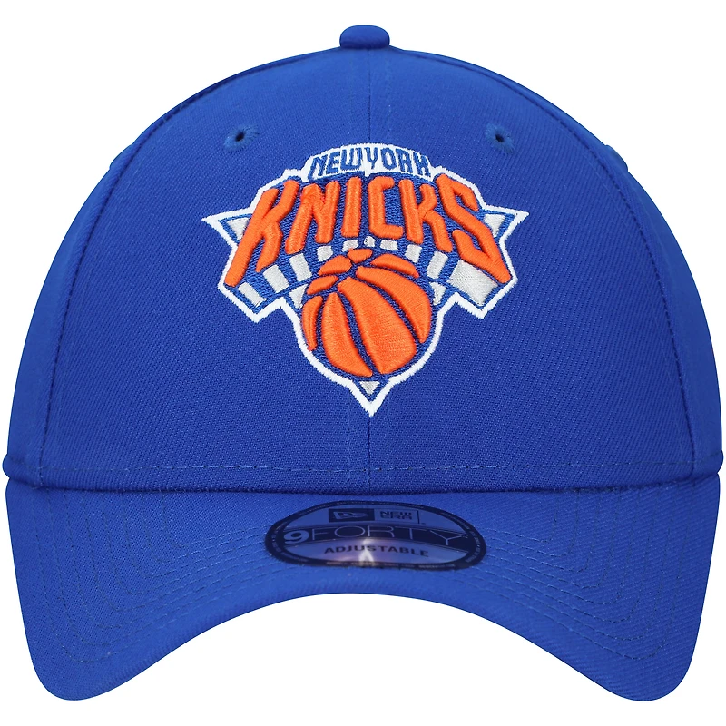 Casquette ajustable 9FORTY pour homme New Era Blue New York Knicks Couleur officielle de l'équipe