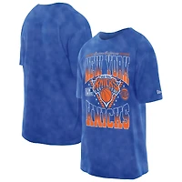 T-shirt New Era bleu délavé des York Knicks Old School Sport pour homme