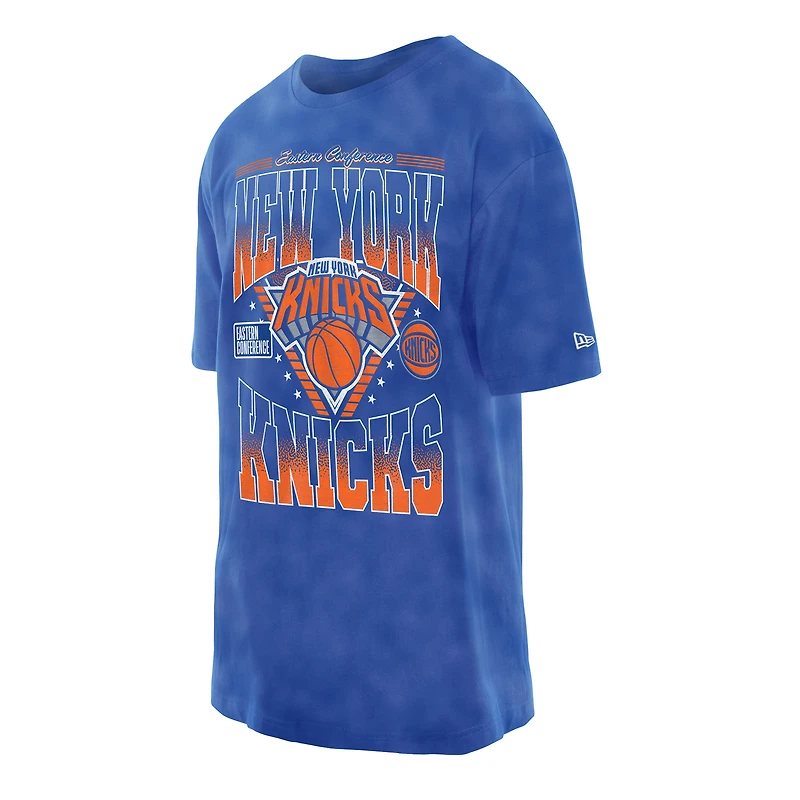 T-shirt New Era bleu délavé des York Knicks Old School Sport pour homme