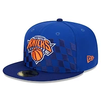 Casquette ajustée avec couronne New Era York Knicks 2024 NBA All-Star Game Rally Drive Checkerboard 59FIFTY pour homme