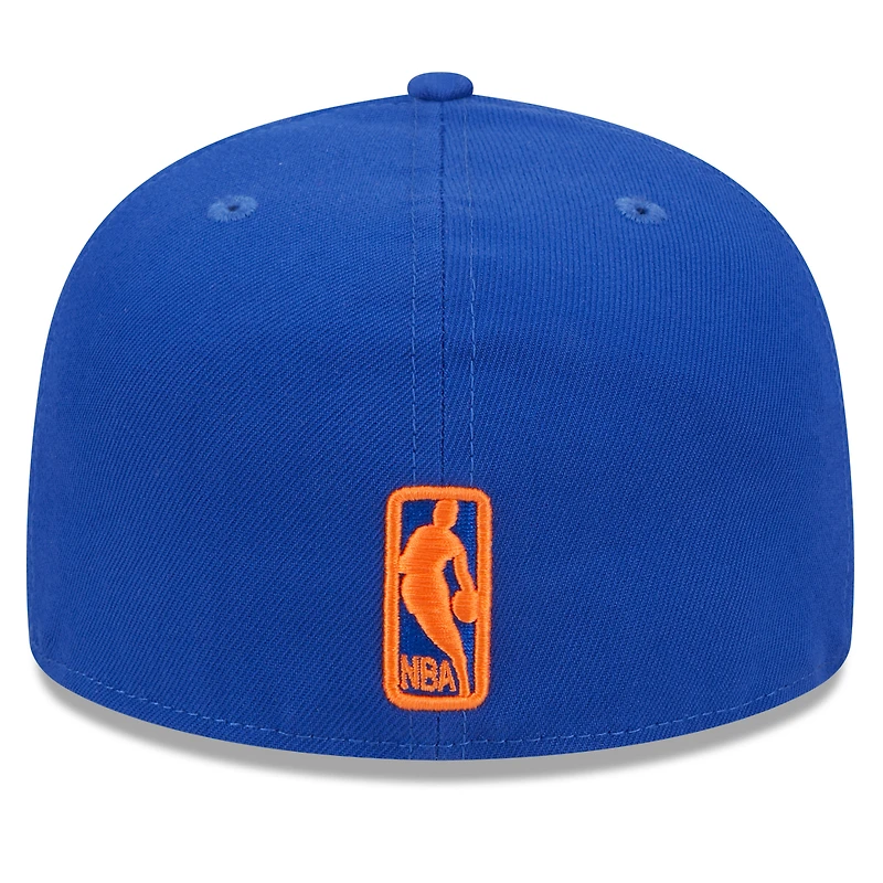 Casquette ajustée 59FIFTY New Era pour hommes des York Knicks Rally Drive Side Patch bleu