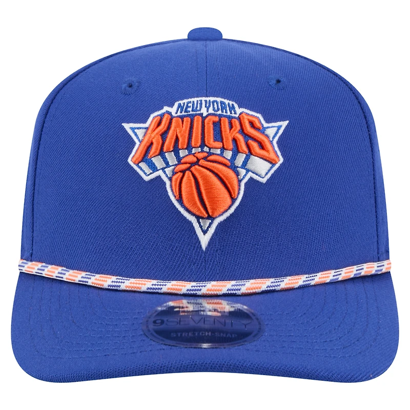 Casquette ajustable New Era 9SEVENTY bleue New York Knicks pour homme