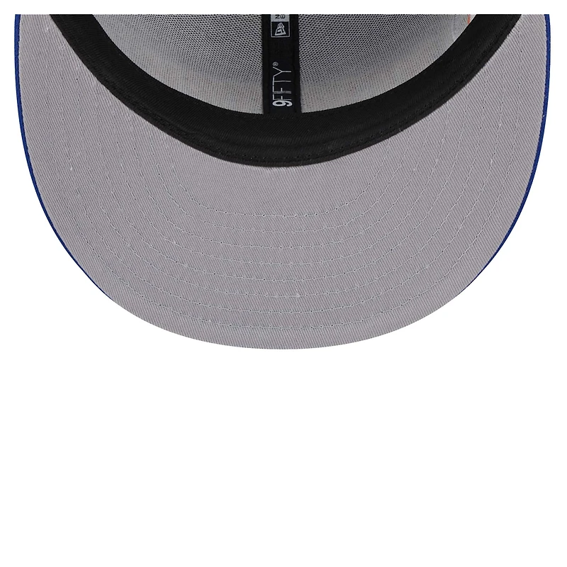Casquette Snapback 9FIFTY bleue avec logo latéral des New York Knicks New Era pour homme